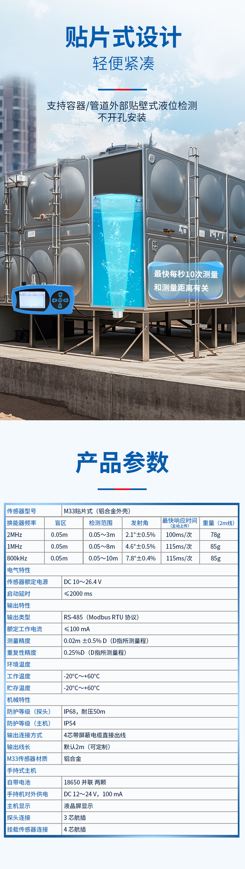 手持式測深儀S20Pro手持式主機+M33貼片式測深儀（探頭鋁合金外殼）_02.jpg